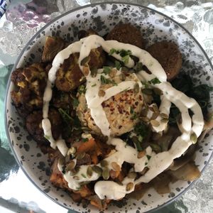 Buddha bowl at Oh My Soul in Charlotte