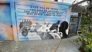 A beautiful mural ￼ at Oh My Soul in Charlotte