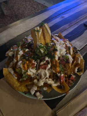 The Macho Nacho lives up to its name! They are huge! And delicious! at Oh My Soul in Charlotte