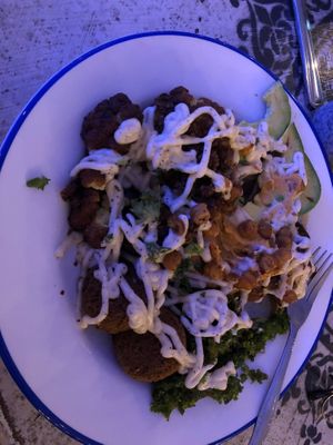 Best Buddha Bowl I’ve ever had delicious flavorful and filling at Oh My Soul in Charlotte