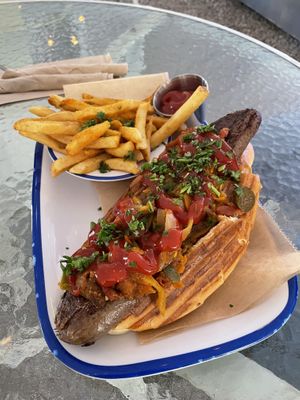 Voerie Roll with Fries. So good 😋   at Oh My Soul in Charlotte