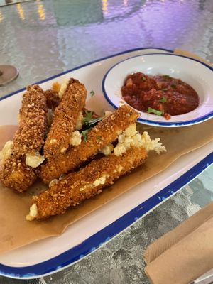 Mozzarella sticks v good  at Oh My Soul in Charlotte