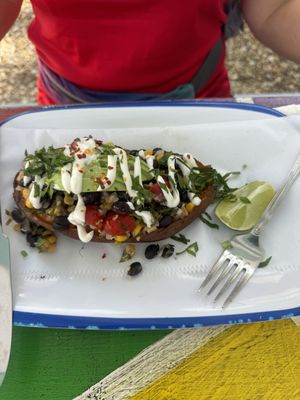 Stuffed sweet potato!  at Oh My Soul in Charlotte