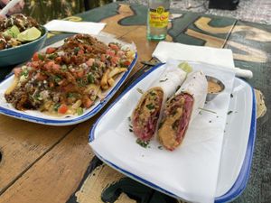 Filthy Fries and Vuvuzela Wrap  at Oh My Soul in Charlotte