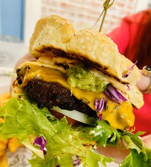 Flower Power burger 🍔  at Oh My Soul in Charlotte