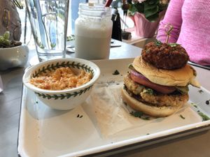 Waka Waka Burger with Pimento Cheesr at Oh My Soul in Charlotte