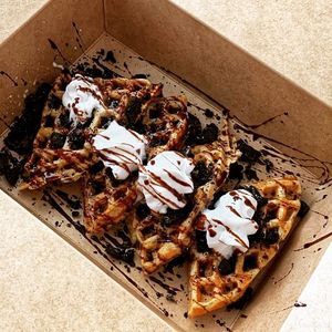 Cookies n Cream waffle 🧇  at Oh My Soul in Charlotte