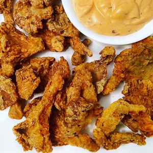 Oyster Mushroom Wings with Chipotle Mayo  at Nomoo in Los Angeles