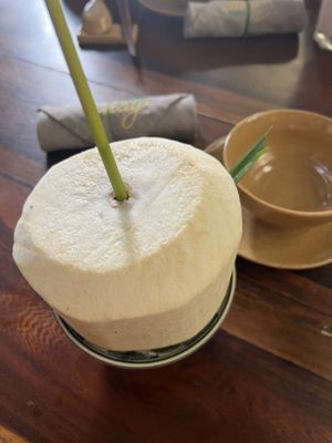 Fresh coconut   at Chay Garden in Ho Chi Minh City