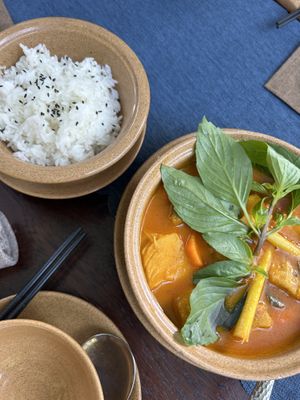 Really nice curry with pumpkin  at Chay Garden in Ho Chi Minh City