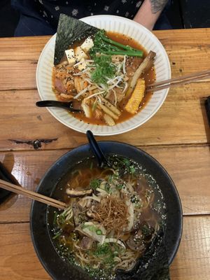 Combination ramen + Mushroom ramen  at i like ramen in Mermaid Beach