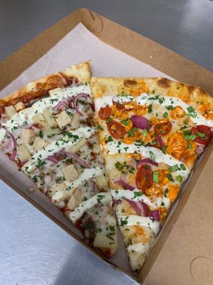 Vegan slices  at Pizza USA in Bellflower