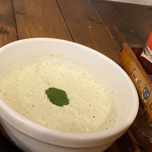 Vegan yogurt dressing for garlic chickpea and orange salad with creamy cauliflower rice (in previous photo) at Dish of Tomorrow 明日餐桌 - MíngRì CānZhuō in Taichung