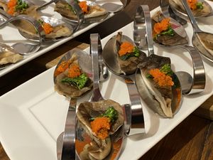Vegan caviar on oyster mushrooms at Dish of Tomorrow 明日餐桌 - MíngRì CānZhuō in Taichung