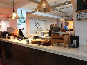 Inside at bigmoose coffee co in Cardiff