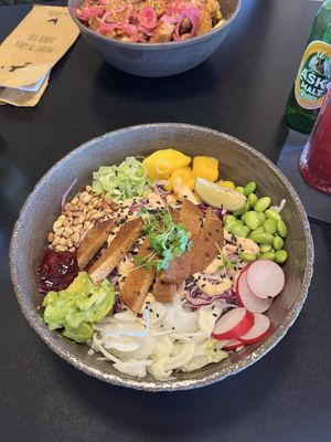 Seitan poke bowl  at Pisek Bar in Celje