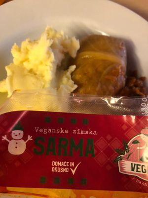 sarma lunch at Veganka in Ljubljana
