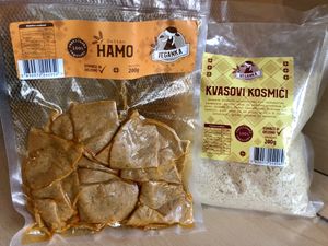 seitan and nutritional yeast  at Veganka in Ljubljana