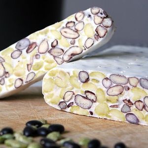 black beans and green peas tempeh, organic and unpasteurized at  Kis in Kvas in Ljubljana