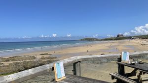 Sea view   at Sea Spray in Newquay
