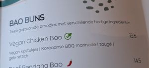 Menukaart 2026 at Hana in Amersfoort