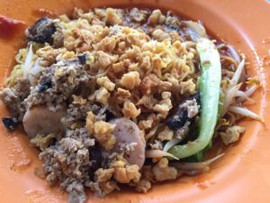 Dried noodles (干捞面) at Divine Vegetarian Family 添欣素食園 in Northeast Singapore