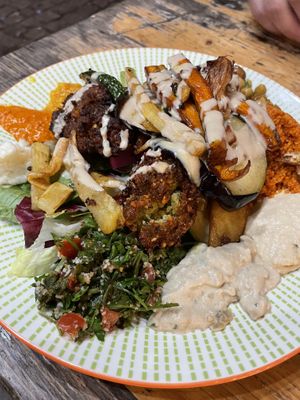 Vegan plate  at Chickpeas in Berlin