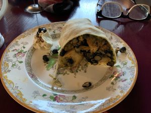Vegan Burrito was delish! at Carnelian Coffee in Colorado Springs