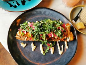 BBQ Jackfruit toast at Rembrandt Lunchroom and Wijnbar  in Apeldoorn