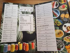 Menu - part 1 at Herbivoro in Cancun