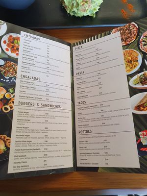 Menu part 2 at Herbivoro in Cancun