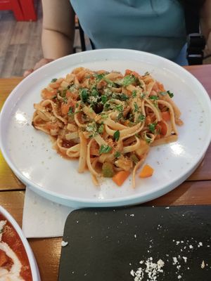 Pasta at Herbivoro in Cancun