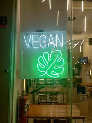 Front sign at Herbivoro in Cancun