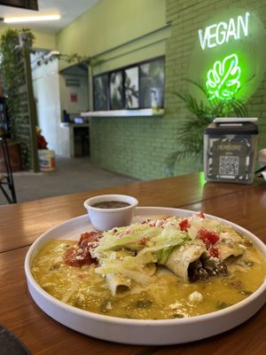 Enchiladas  at Herbivoro in Cancun