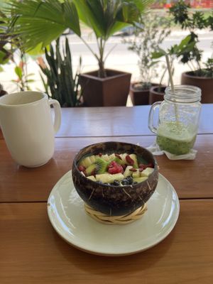 Blue Spirulina Bowl   at Herbivoro in Cancun