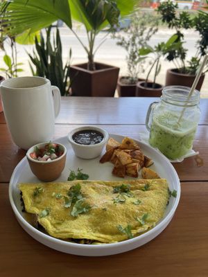 Chickpea Omlette   at Herbivoro in Cancun