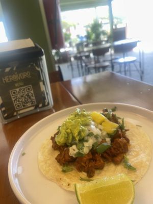 Gringa taco  at Herbivoro in Cancun