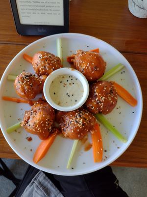 Cauliflower wings. at Herbivoro in Cancun