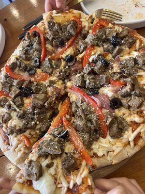 Pizza  at Herbivoro in Cancun