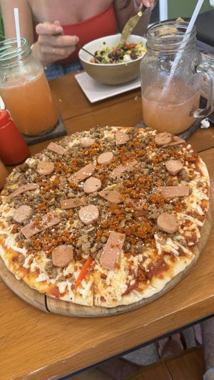 Meatlover pizza  at Herbivoro in Cancun