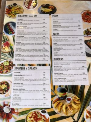 Menu  at Herbivoro in Cancun