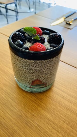 Chia Pudding at Herbivoro in Cancun