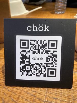 QR Code at Chök the Chocolate Kitchen in Barcelona
