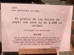 Policy  at Chök the Chocolate Kitchen in Barcelona