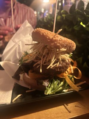 Burger   at The Botanical Den in Lisbon