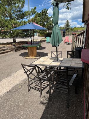 Outdoor tables   at Rocky Mountain Wraps in Conifer