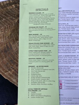 Specials - regularly change, call ahead  at Forrest Brewing Company in Forrest