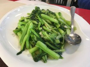 Chinese cabage with garlic at All About Noodles in Lisbon