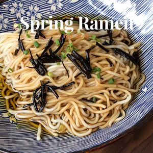 These are vegetarian noodles in a fresh spring onion oil sauce.
 at Bund 39 in Zurich