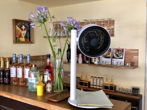 Luckily you can sit outside in summer, as it can get pretty hot inside :) at Bund 39 in Zurich